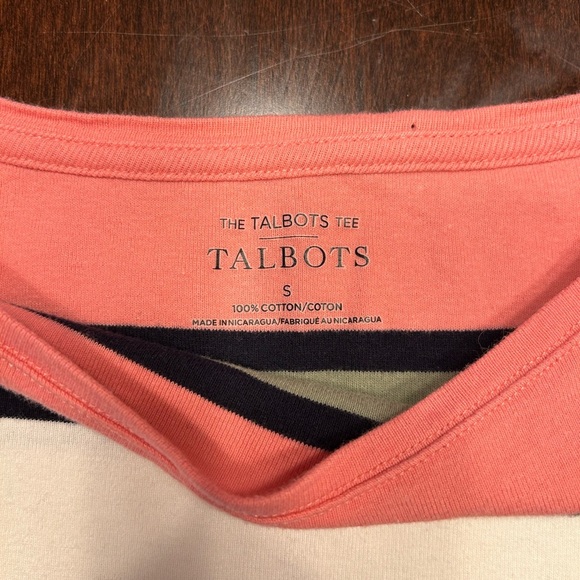 Talbots “The Talbots Tee” Striped Multicolor Women's Top - Picture 3 of 4